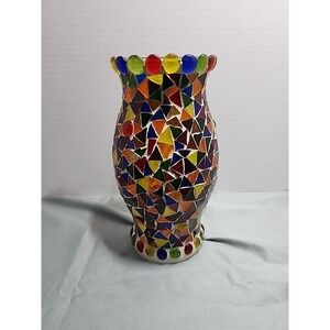 Mosaic Decorative Hurricane Lamp‎ Candle Shade Multicolor